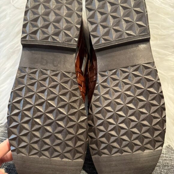 Sunsteps Hand Woven Leather Huarache Sandal Mens Size 11 Brown Slip On Loafer - Picture 8 of 11